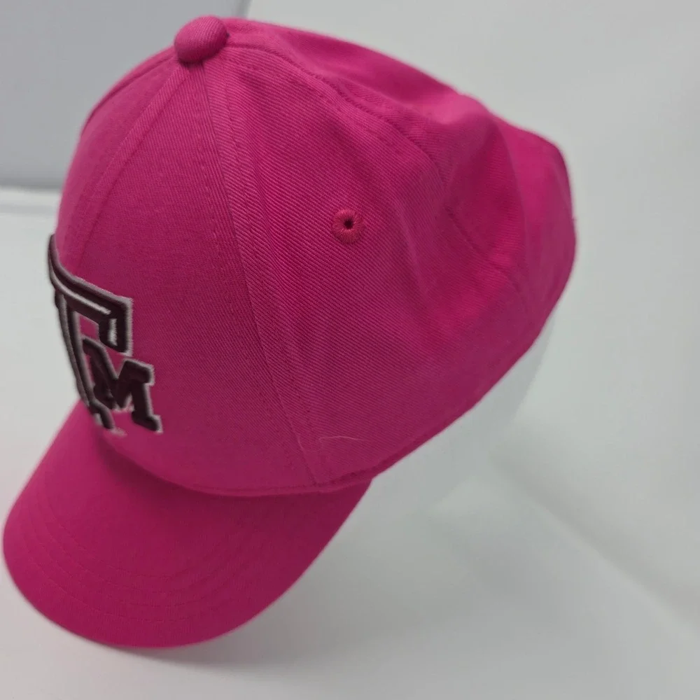 Adidas Texas A&M Aggies Hat Youth Girls Pink Cotton Adjustable Cap NCAA Logo